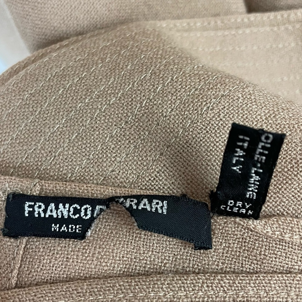 Franco Ferrari Beige Wool Scarf Italy - Picture 4 of 5